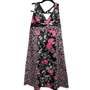 Sangria Petite 100% cotton halter dress size zipper